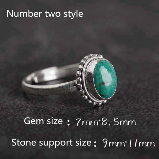 Anillo de Plata con Incrustación de Turquesa - Image 17