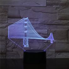 Lámpara LED 3D Puente de Manhattan - Luz Nocturna Ilusión Óptica Multicolor