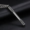 Titanium steel golden hoop necklace Plateado Without words