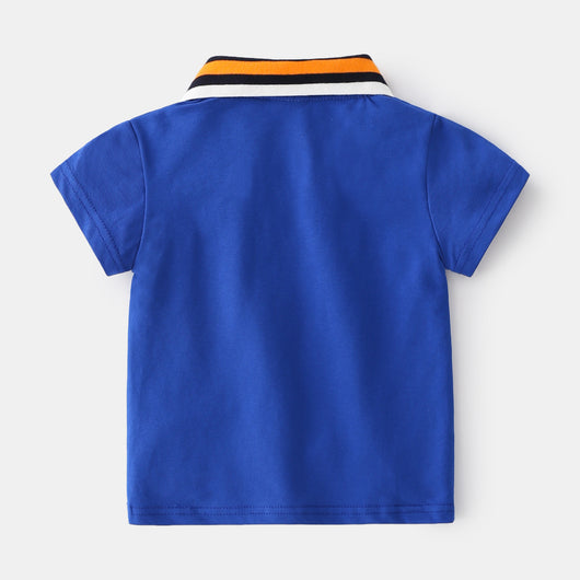Playera Infantil con Estampado Cartoon y Cuello Solapa - Image 2