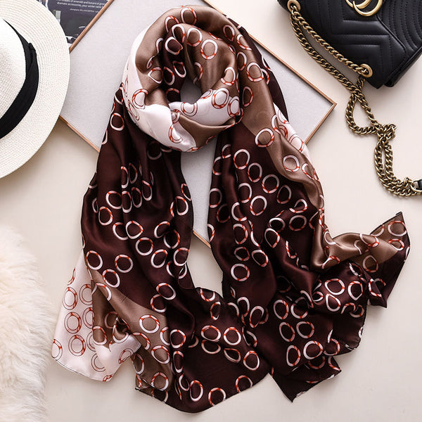 Pashmina Elegante Estilo Occidental - Bufanda Fina de Seda para Invierno