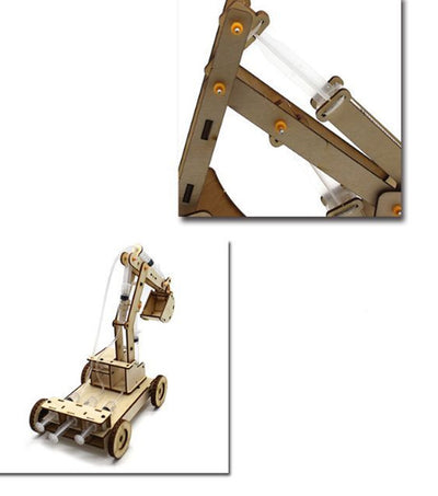 Excavadora Hidráulica de Madera - Juguete Educativo Artesanal - Image 10