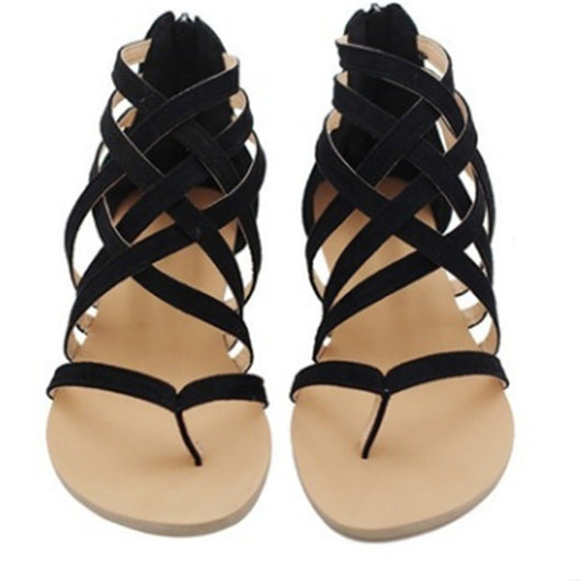 Sandalias Romanas con Tiras Cruzadas - Estilo Europeo Minimalista - Image 3