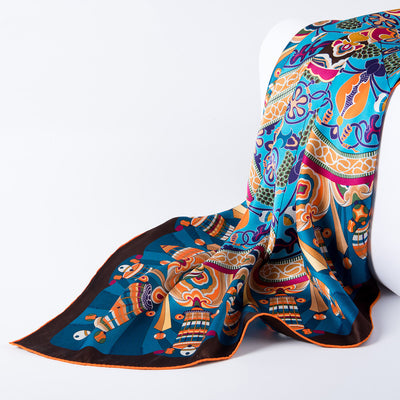 Pañuelo de Seda Grande Cuadrado para Mujer - Image 5