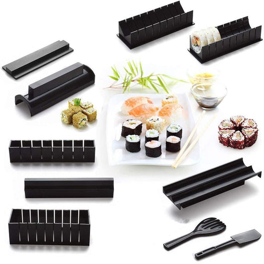 Kit Completo para Hacer Sushi en Casa - 5 Moldes Plásticos de Calidad