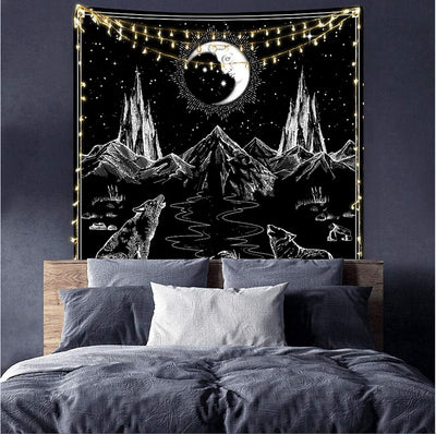 Tapiz Blanco y Negro Serie Estampada para el Hogar - Image 18