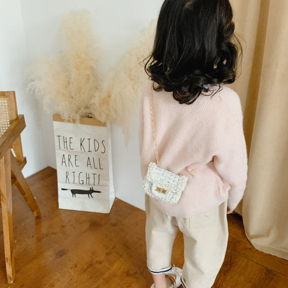 Bolso Crossbody Infantil con Cadena Diamantada