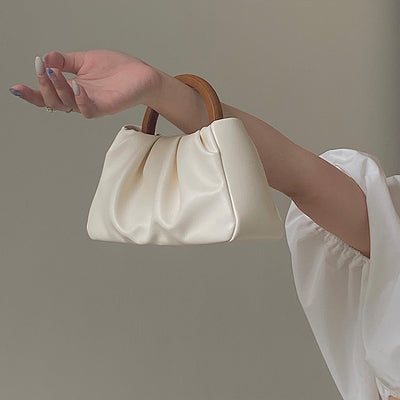 Bolso Pequeño Plegable con Asa de Madera - Diseño Nube - Image 5