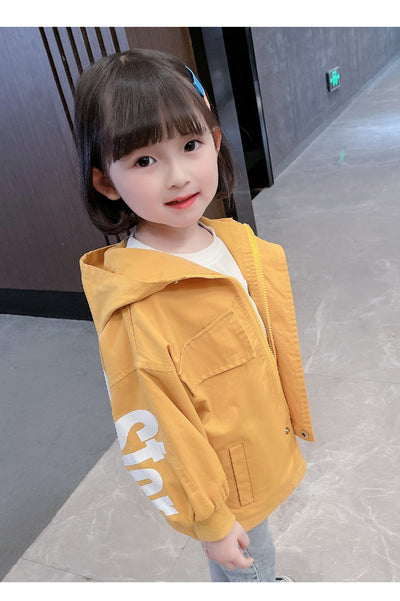 Chaqueta Cortavientos con Capucha para Niñas - Primavera y Otoño - Image 9