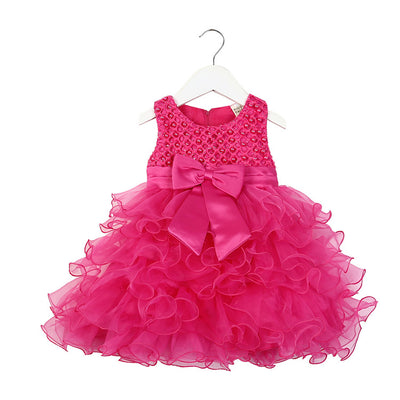 Vestido de Dama de Honor con Flores para Niña - Image 14