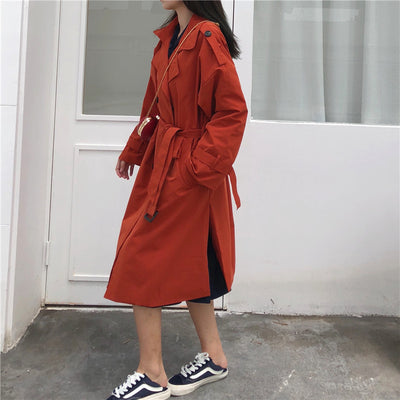 Abrigo Trench Coreano Doble Botonadura Casual - Image 3