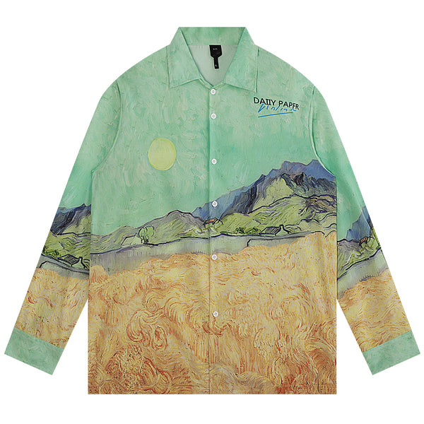 Playera Manga Larga Estampada Hip-Hop Oversize Unisex Casual