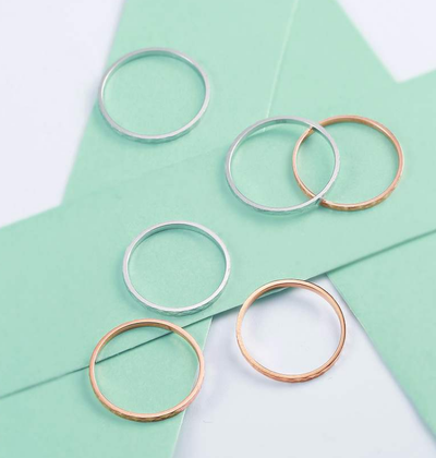 Anillo de Plata S925 Minimalista con Líneas Articuladas para Mujer - Image 5