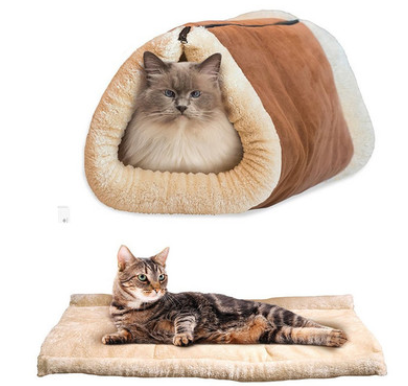 Túnel y Cama Nido para Gatos - Refugio Acogedor para Mascotas