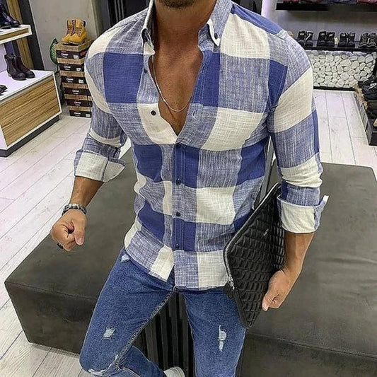 Camisa Clásica de Botones con Manga Larga Estilo Europeo - Image 2