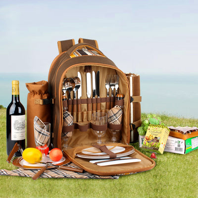 Set Completo de Bolsa Térmica para Picnic con Vajilla Portátil - Image 3
