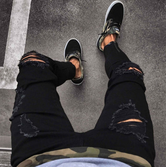 Pantalones Vaqueros Rotos Streetwear - Image 3