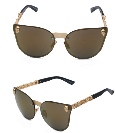 Gafas de Sol Góticas Reflectantes con Marco Metálico Grande - Estilo Personalidad - Image 5