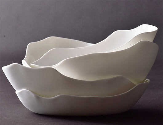 Plato para Ensalada de Porcelana Ultrafina con Diseño Irregular - Image 7