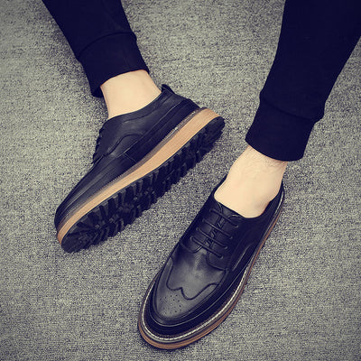 Zapatos de Cuero Tallado para Hombre con Diseño Brogue - Image 4