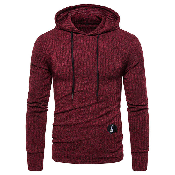 Suéter Hoodie de Punto Liso para Hombre