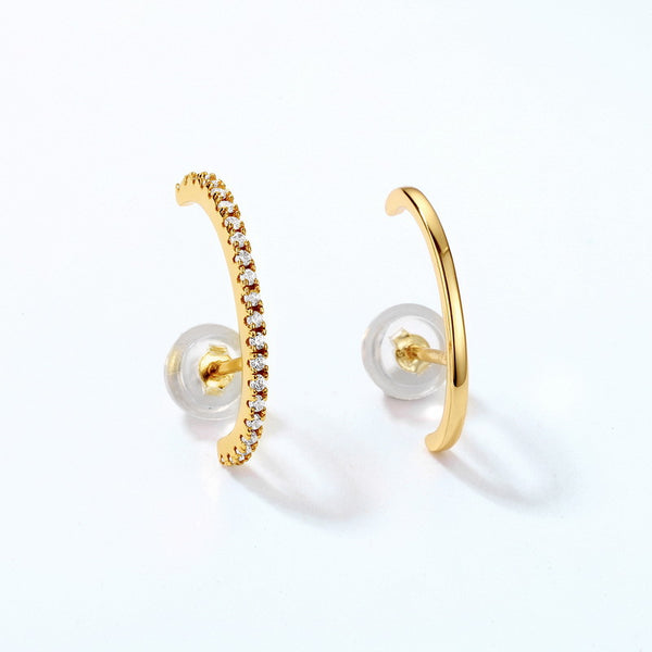 Aretes de Plata Esterlina con Circonia Blanca