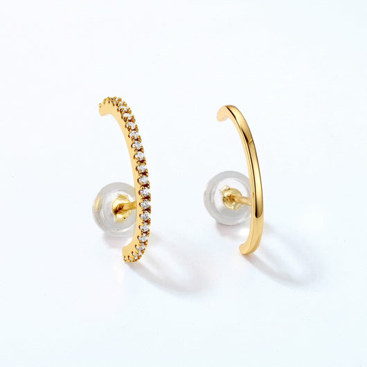 Aretes de Plata Esterlina con Circonia Blanca