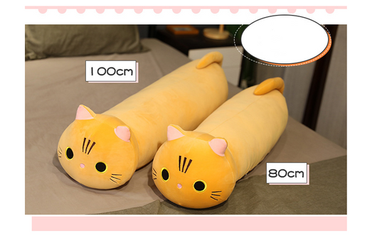 Almohada Gato Grande de Peluche Suave - Muñeco Largo para Abrazar - Image 6