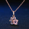 Collar de Plata 925 con Colgante de Loto y Corazón Chapado en Oro Rosa
