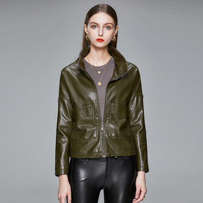 Chaqueta de Cuero Estilo Coreano para Mujer - Abrigo PU Elegante - Image 27