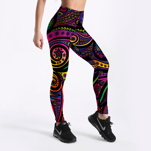 Leggings Negros Estampados Ajustados - Image 14
