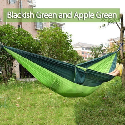 Hamaca de Camping Portátil - Hamaca Doble de Paracaídas para Aventuras al Aire Libre - Image 12