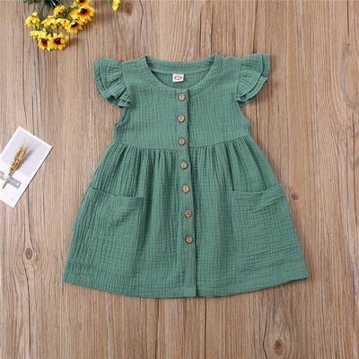 Vestido de Algodón Manga Corta para Niñas - Image 15