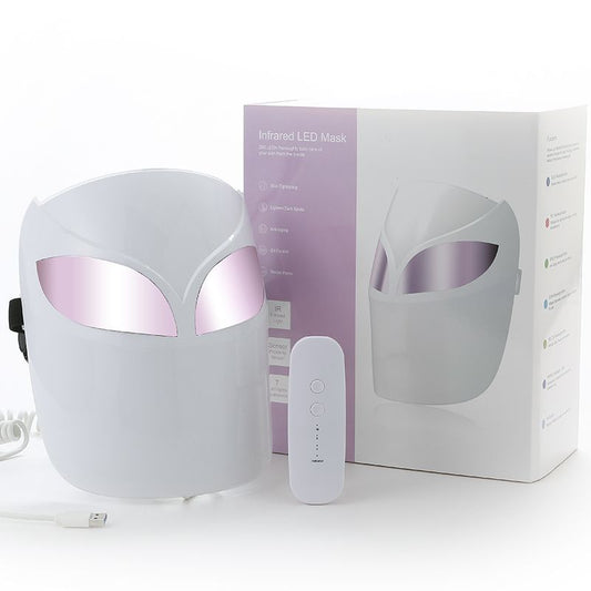 Máscara Facial de Luz Infrarroja y Color LED