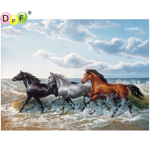 Kit de Pintura de Diamantes 5D Caballo de Mar - Bordado de Diamantes para Decoración del Hogar