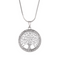 Explosion Models Europe And America Necklace Life Tree Long Necklace Chain Crystal Pendant Long Life Tree Sweater Chain Plateado