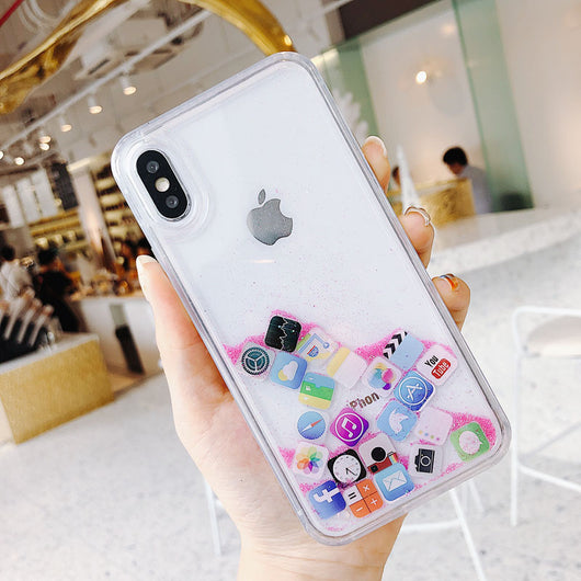 Funda Móvil Apple Copos de Nieve Arena Navidad - Image 14
