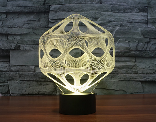 Lámpara LED 3D Táctil 7 Colores - Iluminación Inteligente para Ambiente - Image 4