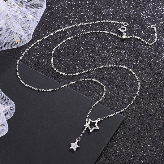 Collar Clavícula con Dije Estrella y Borla - Diseño Minimalista y Elegante - Image 4