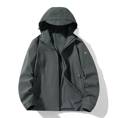 Chaqueta de Montaña Impermeable y Cortavientos Tallas Grandes