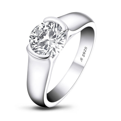 Anillo de Plata 925 con Diamante SONA de 2 Quilates para Mujer - Image 6