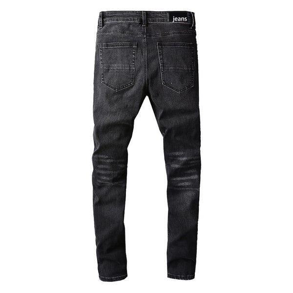 Jeans Rotos con Parches de Moda para Hombre