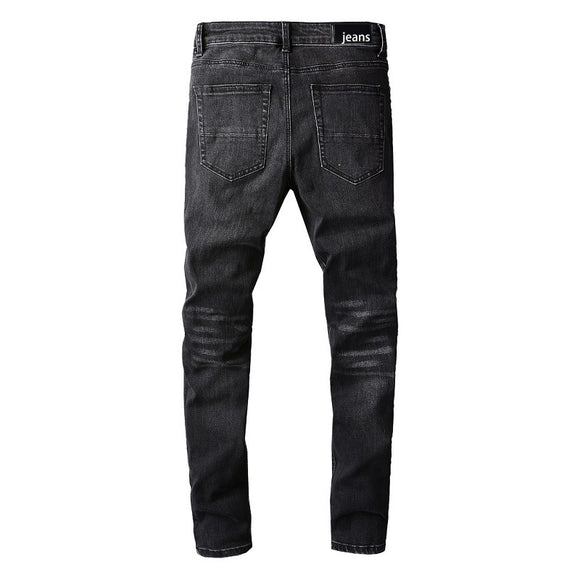 Jeans Rotos con Parches de Moda para Hombre