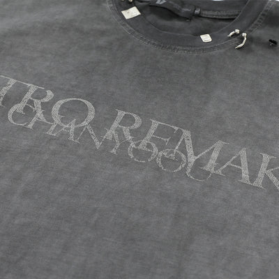 Camiseta Punk Desgastada de Manga Corta para Hombre - Image 5