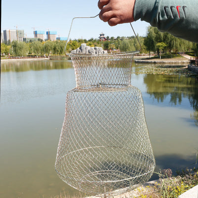 Red Plegable de Acero Inoxidable para Pesca - Canasta Protectora - Image 4