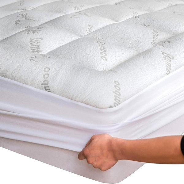 Funda de Cama Acolchada 3D - Protección Suave para Cama Individual y Doble