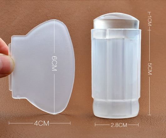Sello de Silicona para Uñas con Cabezal Transparente y Mango Púrpura - Image 10