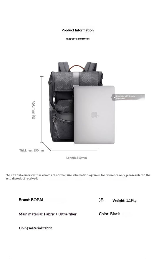 Mochila Casual para Hombre - Diseño Moderno y Versátil - Image 7