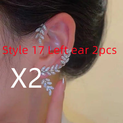 Aretes de Diamante Brillante con Clip Mariposa 2 en 1 - Image 49