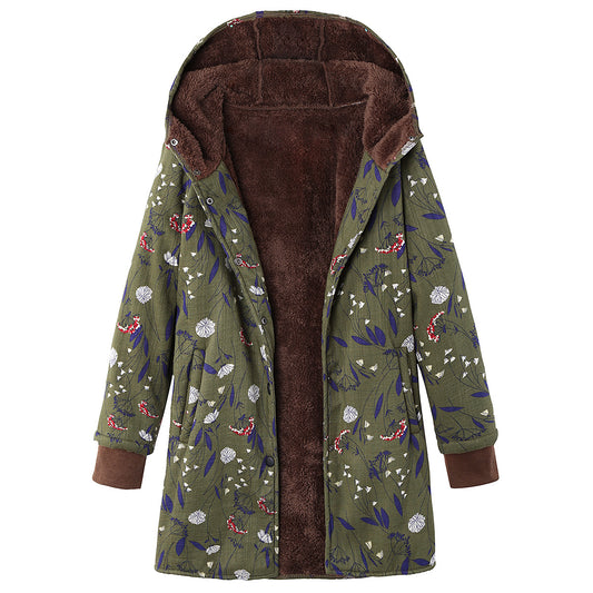 Chamarra Hoodie Floral Tallas Grandes